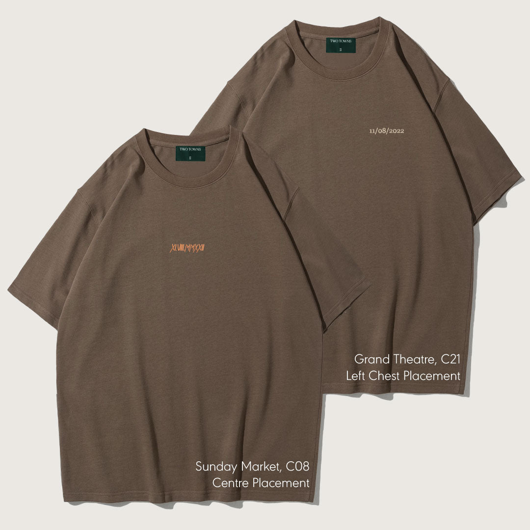 Personalised Embroidered Date Tee